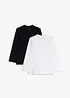 Maglia a maniche lunghe in misto cotone biologico elasticizzato (pacco da 2), bonprix