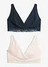 Reggiseno allattamento senza ferretto con cotone biologico (pacco da 2), bonprix