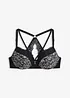 Reggiseno pitonato con coppe preformate e chiusura anteriore, bonprix