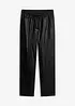Pantaloni in similpelle con elastico in vita, bonprix