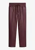 Pantaloni in similpelle con elastico in vita, bonprix