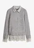 Maglione con inserto a camicia, bonprix