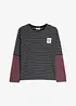 Maglia a maniche lunghe a strati in cotone biologico morbido, bonprix