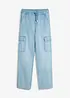 Jeans loose fit straight con elastico in vita e tasche cargo, bonprix