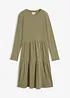 Abito midi in maglia a coste elasticizzata, bonprix