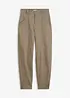 Pantaloni barrel in misto cotone elasticizzato, bonprix