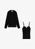 Blusa in jersey con top (set 2 pezzi), bonprix