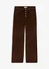 Pantaloni in velluto a coste di misto cotone, vita alta, bonprix
