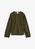 Blusa in velluto a coste a quadri, bonprix