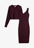 Abito in maglia e maglione abbinato (set 2 pezzi), bonprix