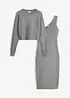 Abito in maglia e maglione abbinato (set 2 pezzi), bonprix