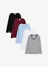 Maglia a maniche lunghe (pacco da 5), bonprix