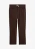 Pantaloni bootcut cropped in twill di misto cotone, bonprix