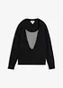 Maglione in filato fine misto viscosa con effetto layering, bonprix