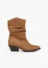 Stivaletti texani con arricciatura, bonprix