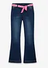 Jeans flared con cintura da annodare, vita media (set 2 pezzi), bonprix