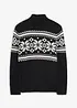 Maglione norvegese a collo alto in puro cotone, bonprix