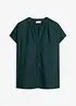 Blusa a maniche corte con abbottonatura nascosta, bonprix