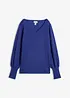 Maglione in filato fine con maniche a palloncino, bonprix
