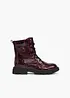 Scarponcini stringati Tom Tailor effetto vernice, Tom Tailor