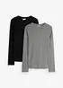 Maglia prémaman a costine in puro cotone (pacco da 2), bonprix