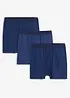 Boxer aderenti a vita alta di lunghezza media con morbido cotone (pacco da 3), bonprix