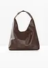 Borsa shopper in similpelle martellata, bonprix