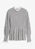 Maglione con inserto effetto camicia, bonprix