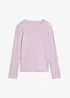 Maglia a maniche lunghe in puro cotone a coste, bonprix