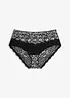Culotte a vita alta con mesh stampato, bonprix