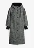Cappotto effetto tweed con polsini in maglia, bonprix