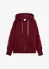 Felpa con zip e cappuccio in misto cotone biologico elasticizzato, bonprix