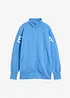 Felpa con zip in misto cotone biologico elasticizzato, bonprix