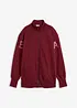 Felpa con zip in misto cotone biologico elasticizzato, bonprix