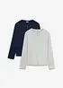 Maglia serafino a maniche lunghe (pacco da 2), bonprix