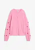 Cardigan con ricami a forma di cuore, bonprix