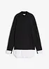 Maglione oversize con inserto effetto camicia, bonprix