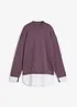 Maglione oversize con inserto effetto camicia, bonprix