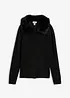Cardigan sciancrato con collo in ecopelliccia, bonprix