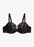 Reggiseno con coppe preformate e ricami delicati, bonprix