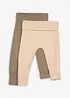 Pantaloni allungabili in morbida maglia di misto cotone (pacco da 2), bonprix