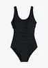 Costume intero con pieghe decorative ed effetto modellante leggero, bonprix