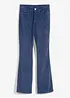 Pantaloni a zampa in velluto di cotone elasticizzato, bonprix