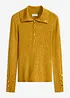 Maglione a polo con percentuale di viscosa, bonprix