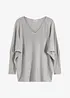 Maglione in filato fine con maniche a pipistrello e strass, bonprix