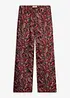 Pantaloni wide leg elasticizzati in misto cotone, bonprix