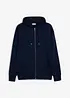 Felpa con zip e cappuccio, loose fit, bonprix