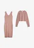 Abito in maglia e maglione abbinato (set 2 pezzi), bonprix