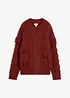 Maglione oversize con frange, bonprix