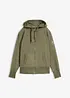 Felpa morbida in misto cotone pesante con zip e cappuccio, bonprix